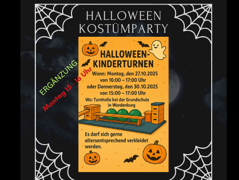 Halloween Party für die Kinder Turngruppen 🎃